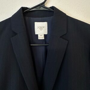J. Crew Navy Pinstripe Blazer (Size 00)